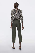Load image into Gallery viewer, DRAPED ANIMAL PRINT BLOUSE