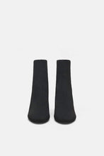 Load image into Gallery viewer, FABRIC HIGH HEEL ANKLE BOOTS