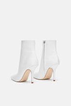 Load image into Gallery viewer, LEATHER STILETTO-HEEL ANKLE BOOTS