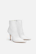 Load image into Gallery viewer, LEATHER STILETTO-HEEL ANKLE BOOTS