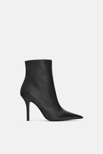 Load image into Gallery viewer, LEATHER STILETTO-HEEL ANKLE BOOTS
