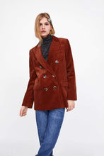 Load image into Gallery viewer, DOUBLE-BREASTED CORDUROY BLAZER