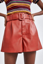 Load image into Gallery viewer, FAUX LEATHER BERMUDA SHORTS